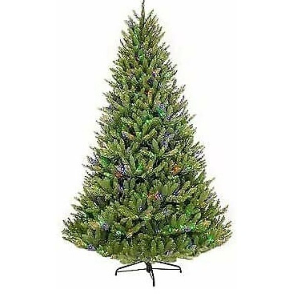 Puleo Pre-Lit Franklin Fir Artificial Christmas Tree Multi-Colored LED UL Lights